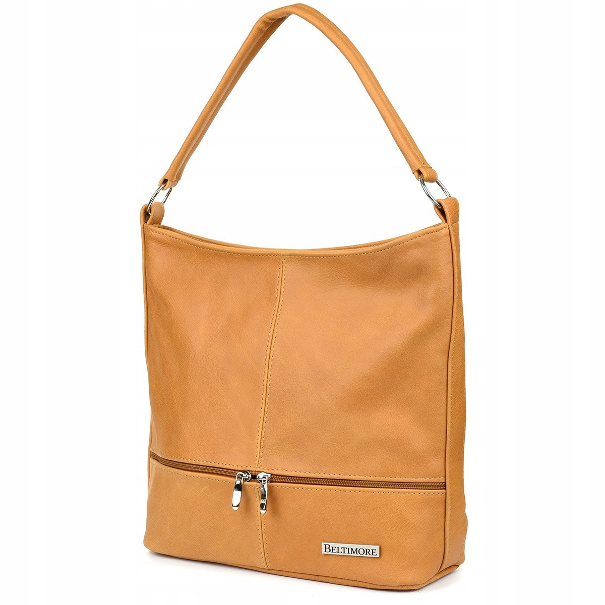 Svetlo hnedá kožená kabelka Beltimore DUO