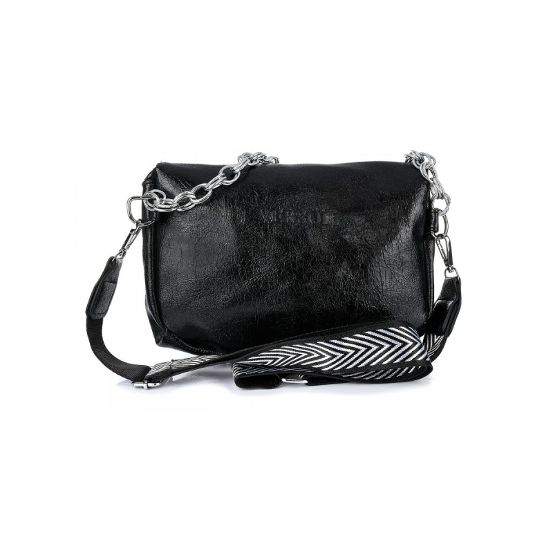 Čierna crossbody kabelka VERSOLI MIDI