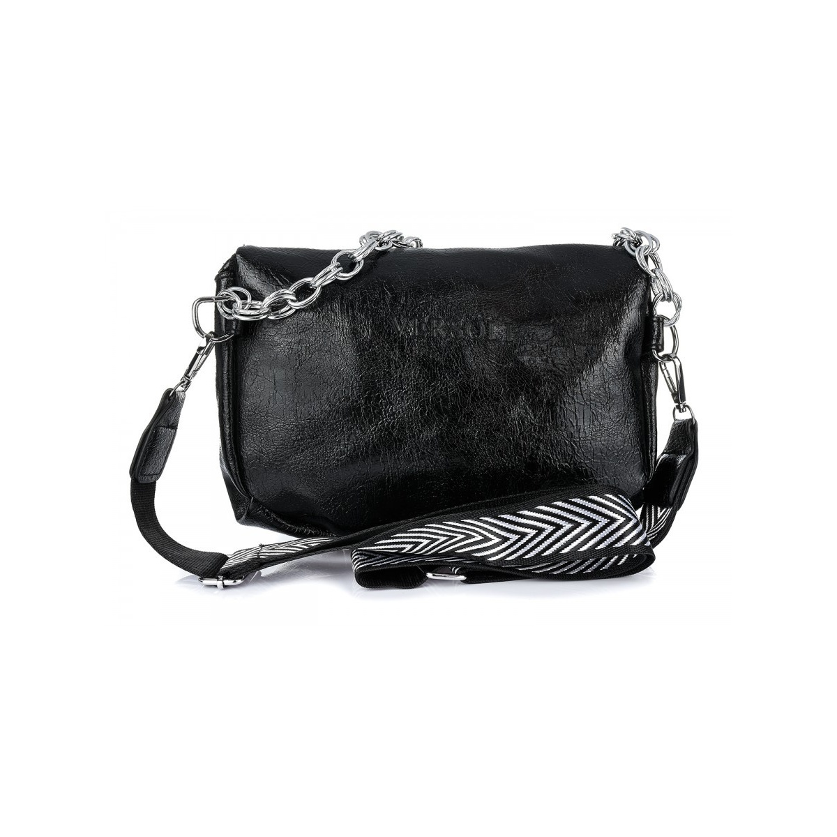 Čierna crossbody kabelka VERSOLI MIDI