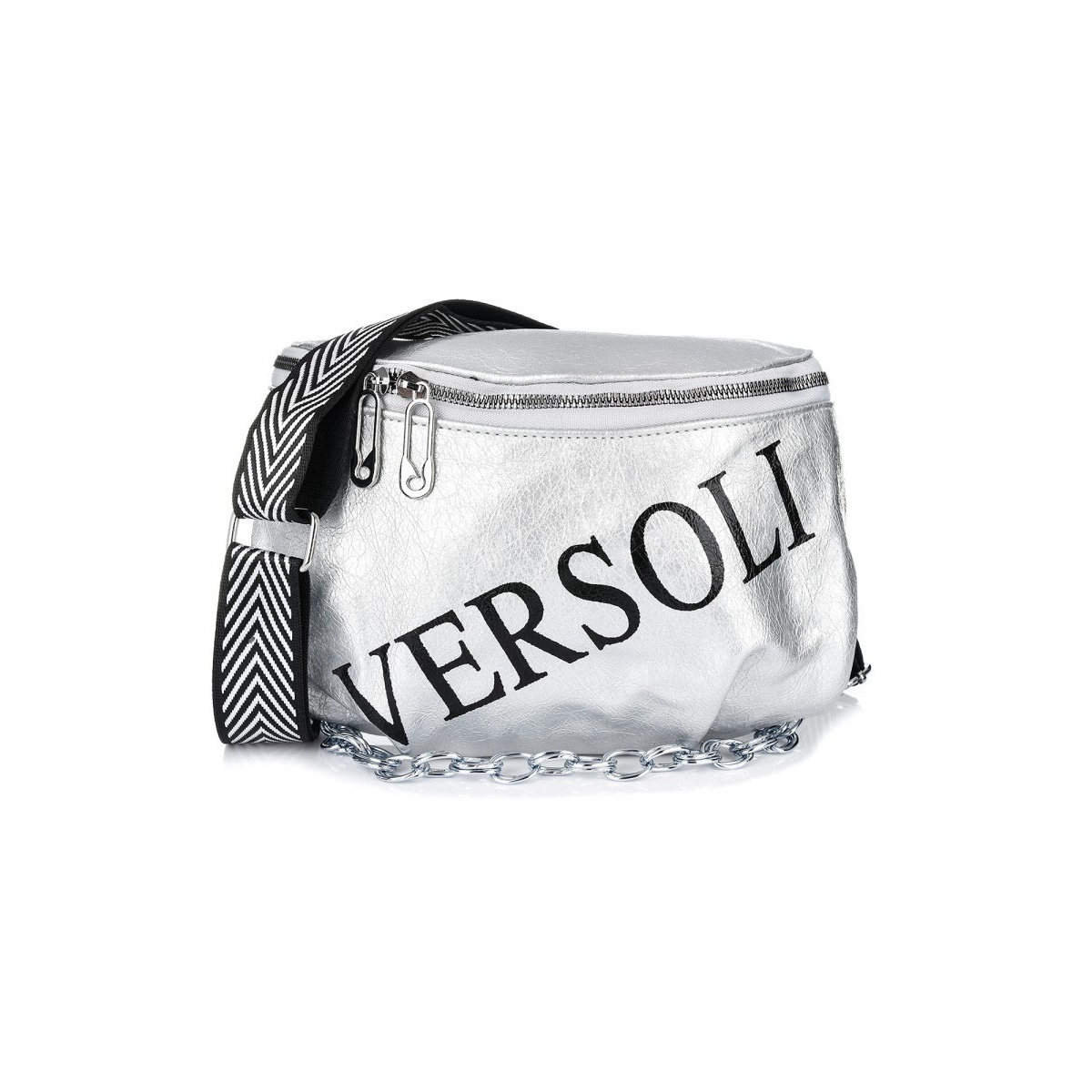 Strieborná crossbody kabelka VERSOLI MIDI