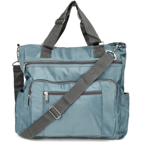 Dámska šedá kabelka na rameno so zapínaním na zips. Do ruky, cez telo, crossbody.