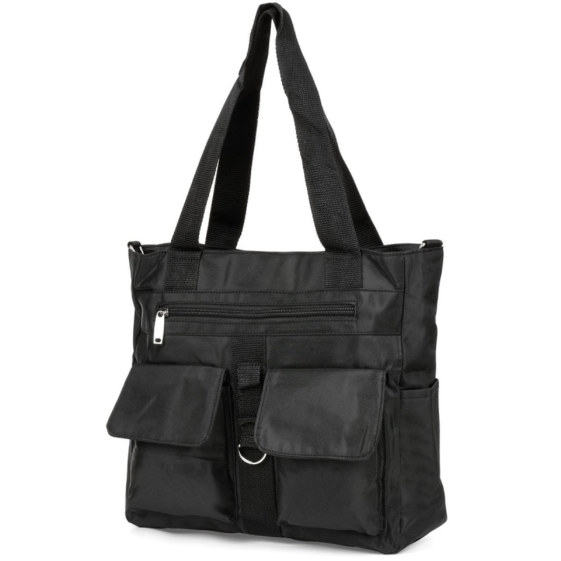 Dámska čierna kabelka na zips, na rameno, crossbody.