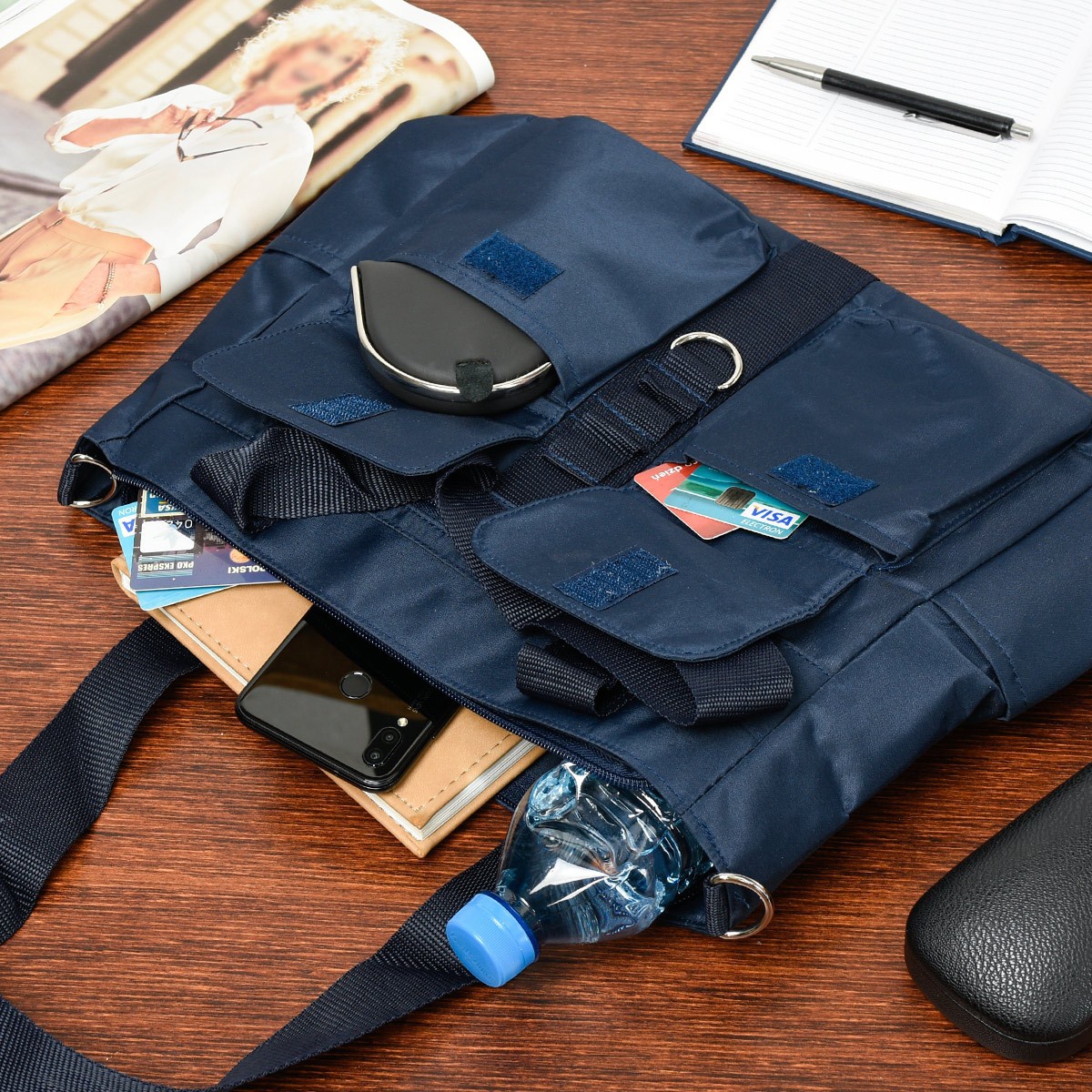 Dámska modrá kabelka ASTERY