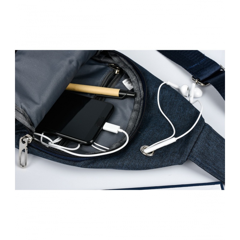 Pánska crossbody ľadvinka VERSOLI - modrá