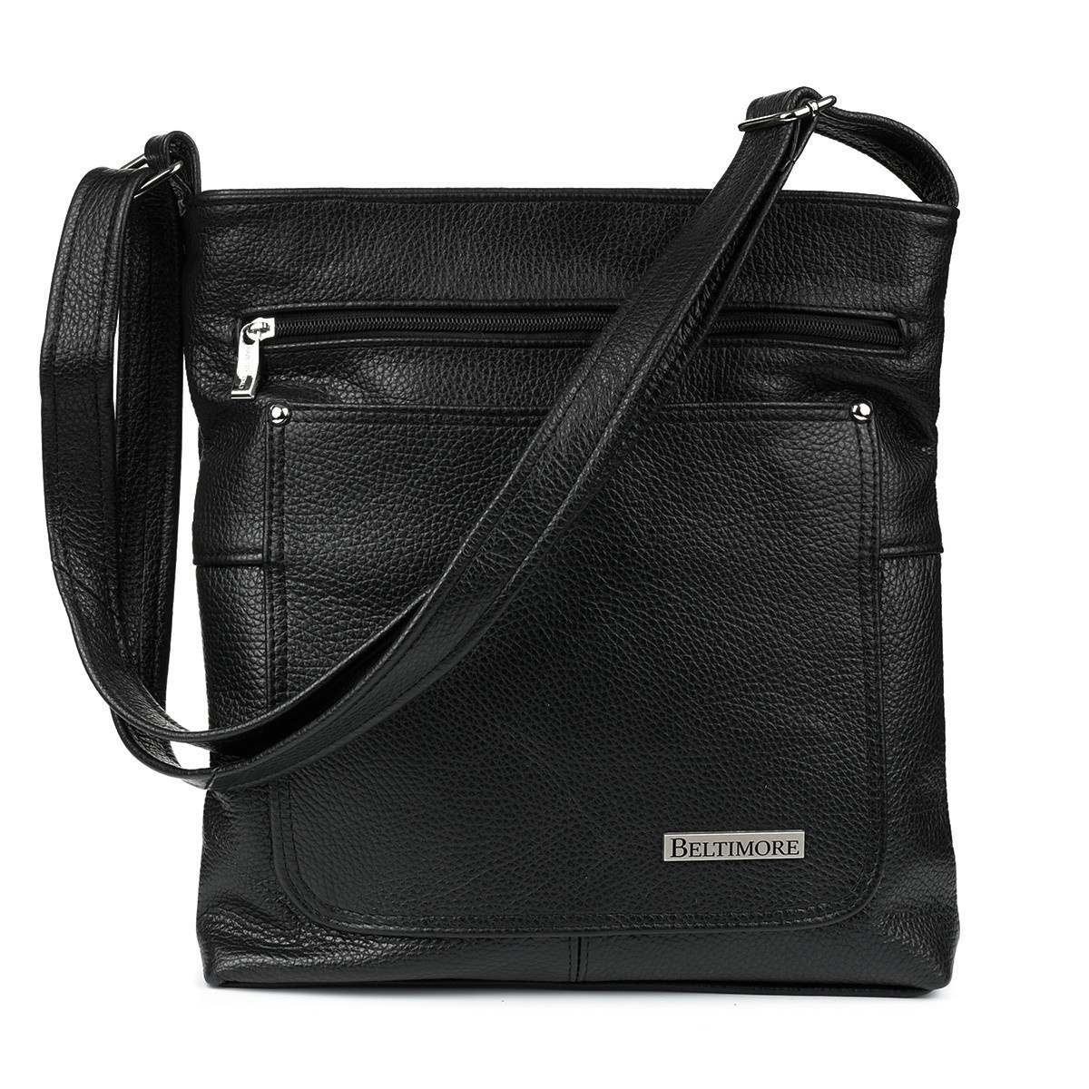 Čierna kožená kabelka BELTIMORE ATRAKTIV