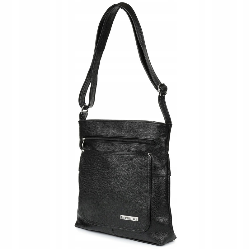 Čierna kožená kabelka BELTIMORE ATRAKTIV