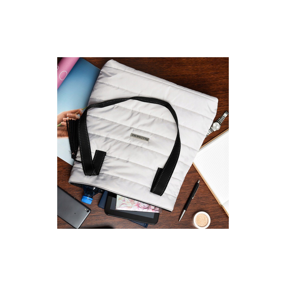 Šedá kabelka BELLA