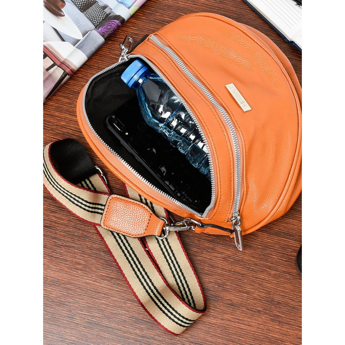 Horčicová kabelka VERSOLI CROSS