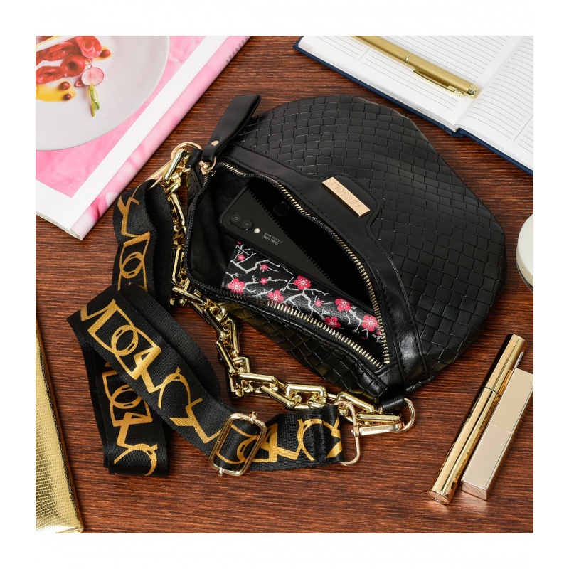 Čierna dámska ľadvinka ALEXIA