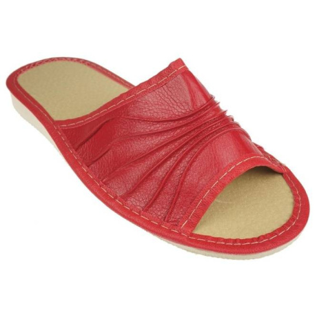 Červené dámske papuče