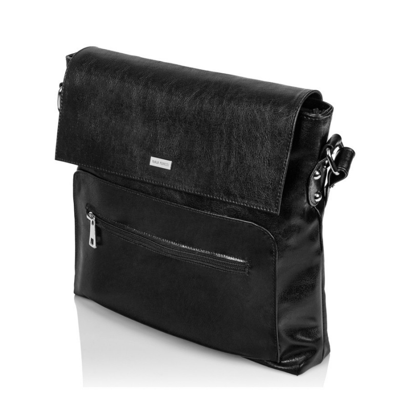 Crossbody dámska čierna kabelka Bianca