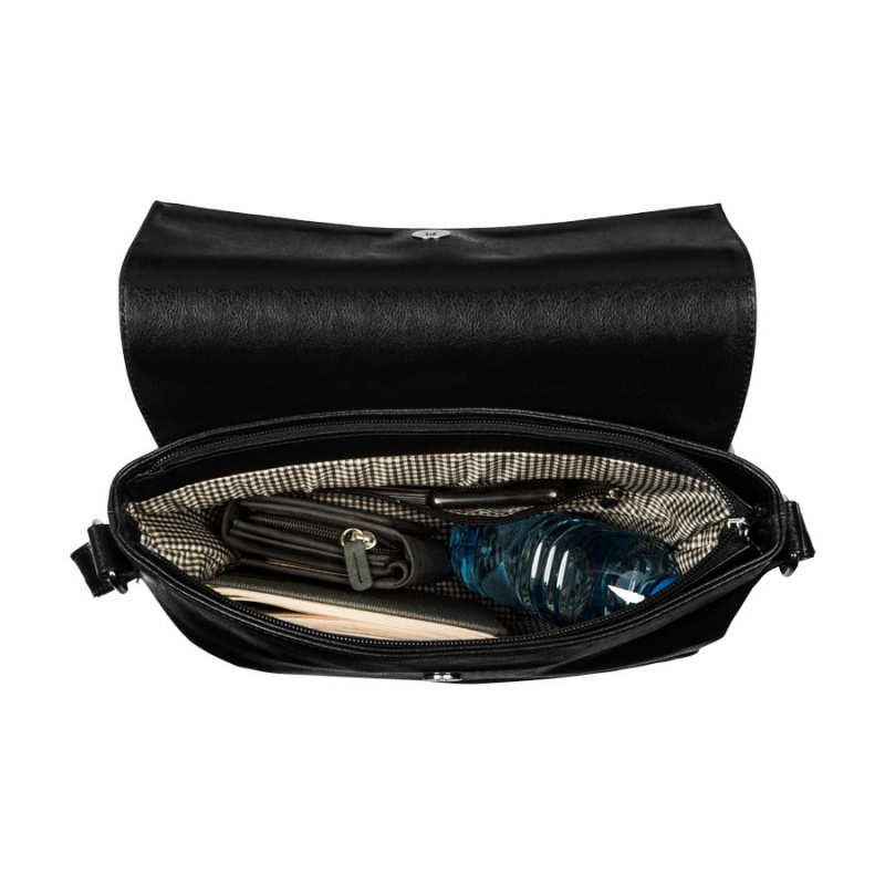 Crossbody dámska čierna kabelka Bianca