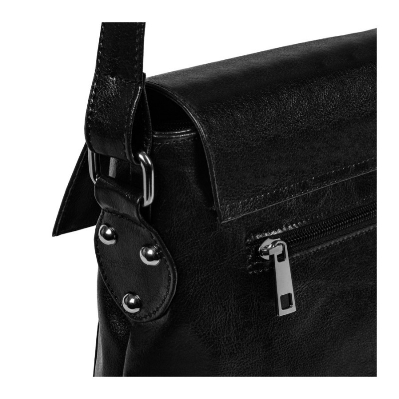 Crossbody dámska čierna kabelka Bianca