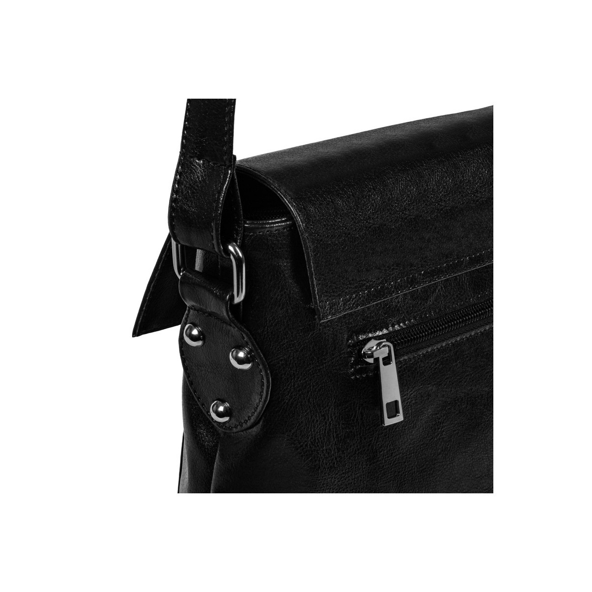 Crossbody dámska čierna kabelka Bianca