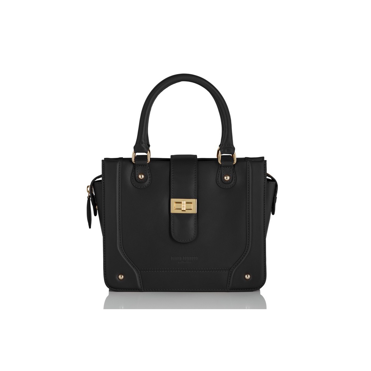 Kožená čierna dámska kabelka do ruky Diana