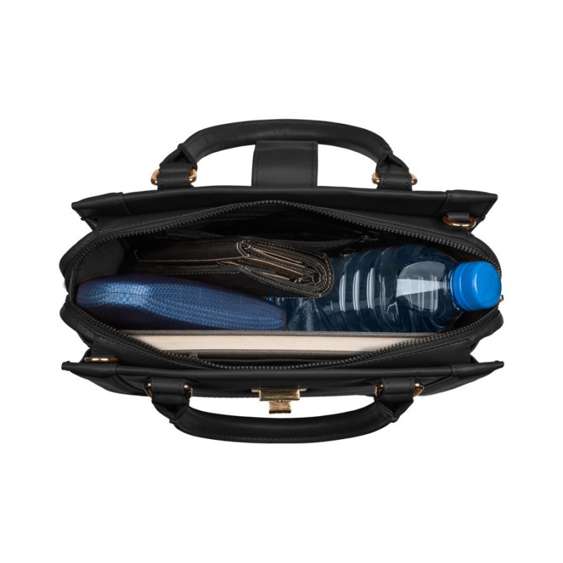 Kožená čierna dámska kabelka do ruky Diana