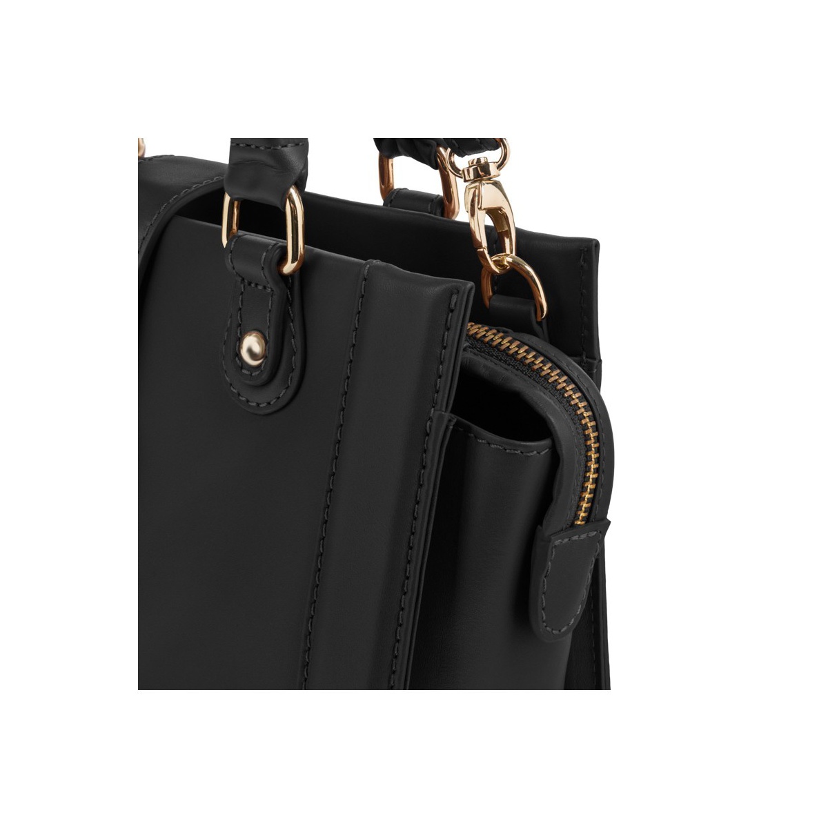 Kožená čierna dámska kabelka do ruky Diana