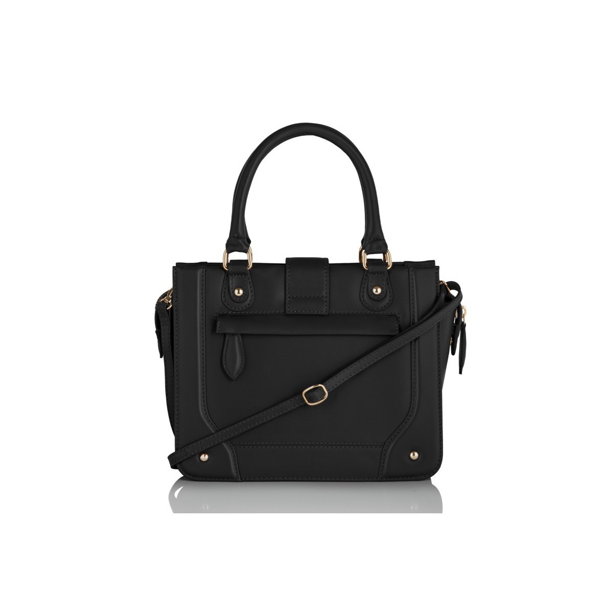 Kožená čierna dámska kabelka do ruky Diana