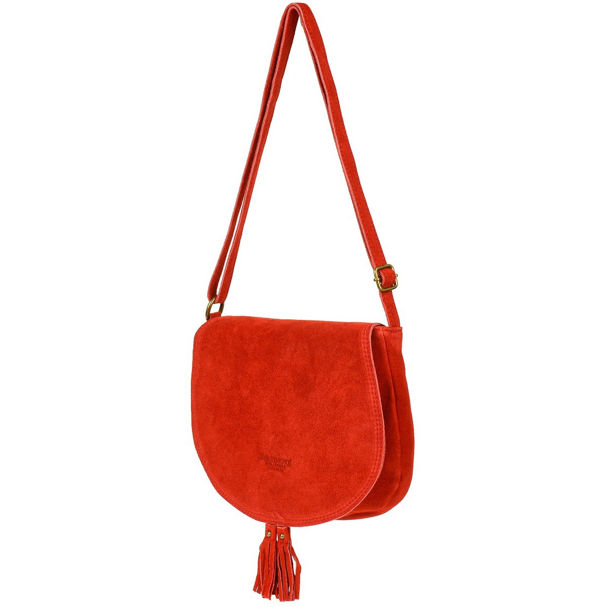 Kožená červená dámska crossbody kabelka Bonnie