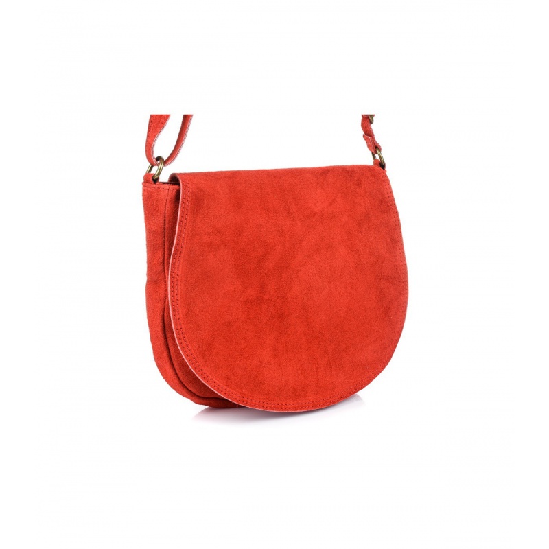 Kožená červená dámska crossbody kabelka Bonnie