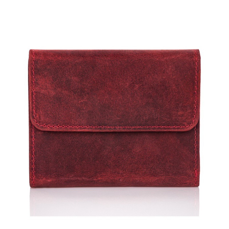 Kožená malá dámska červená peňaženka BERDINA