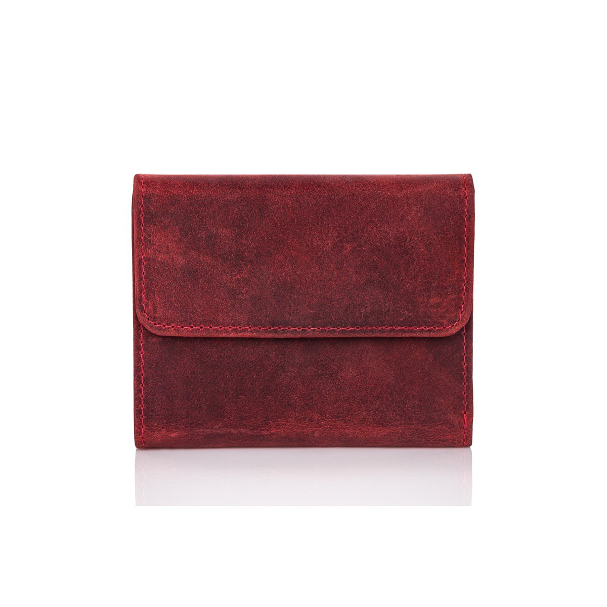 Kožená malá dámska červená peňaženka BERDINA