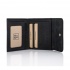 Kožená malá dámska čierna peňaženka PP