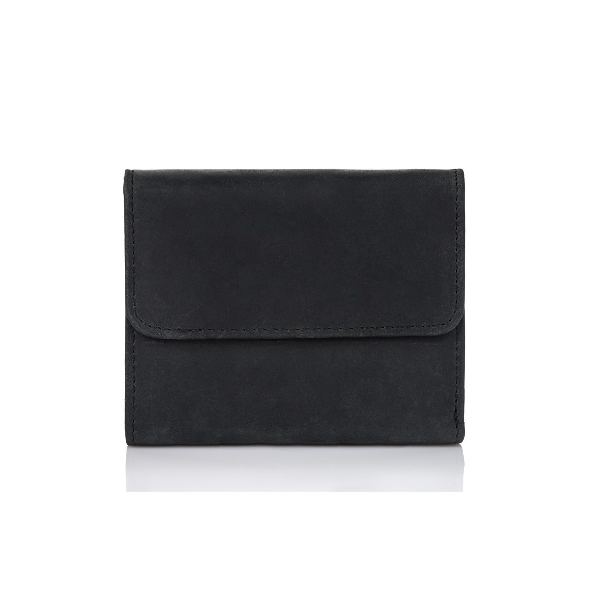 Kožená malá dámska čierna peňaženka PP