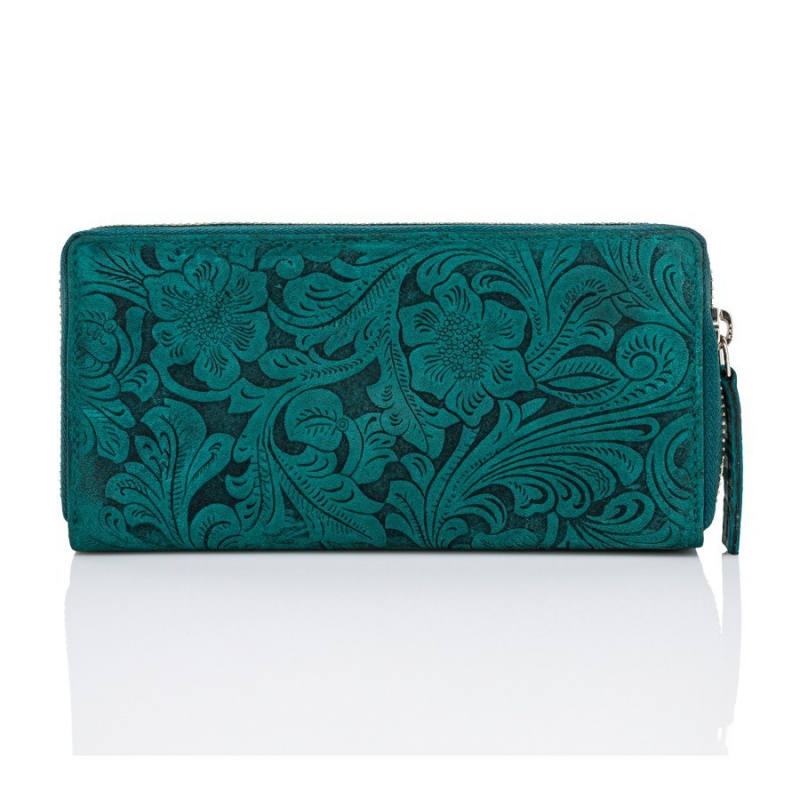 Kožená zelená dámska peňaženka BRENNA