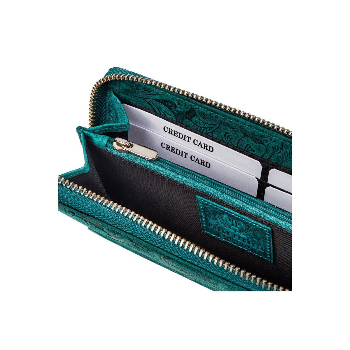 Kožená zelená dámska peňaženka BRENNA