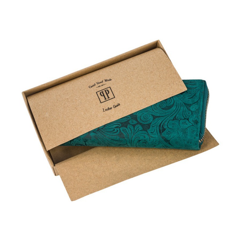 Kožená zelená dámska peňaženka BRENNA