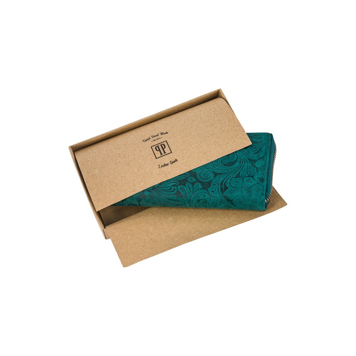 Kožená zelená dámska peňaženka BRENNA