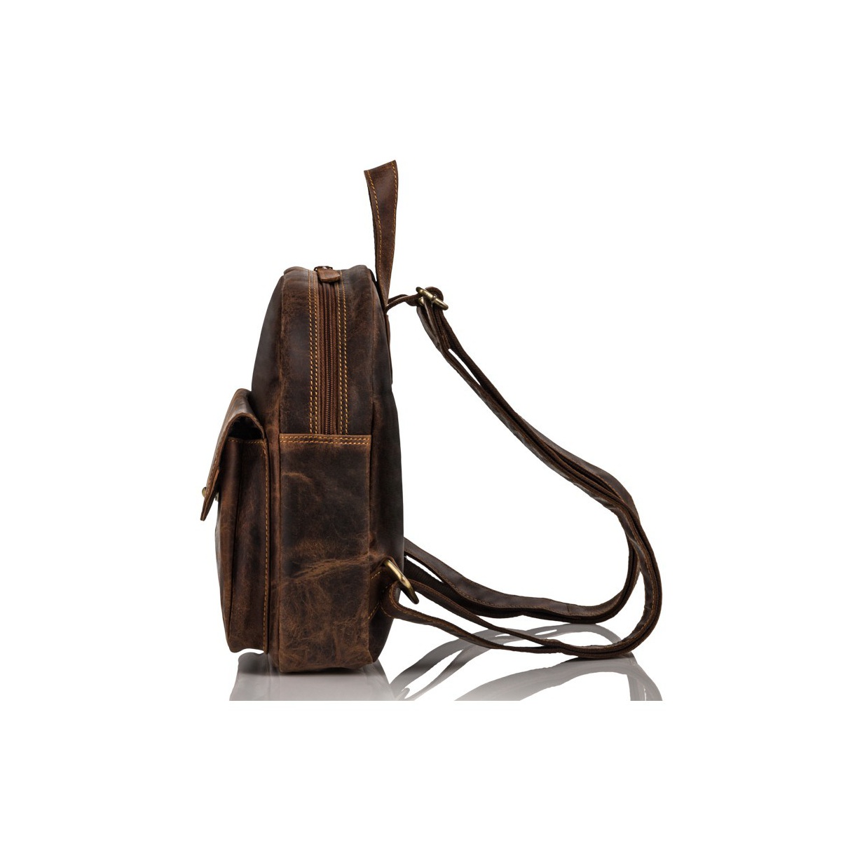 Kožený dámsky vintage batoh