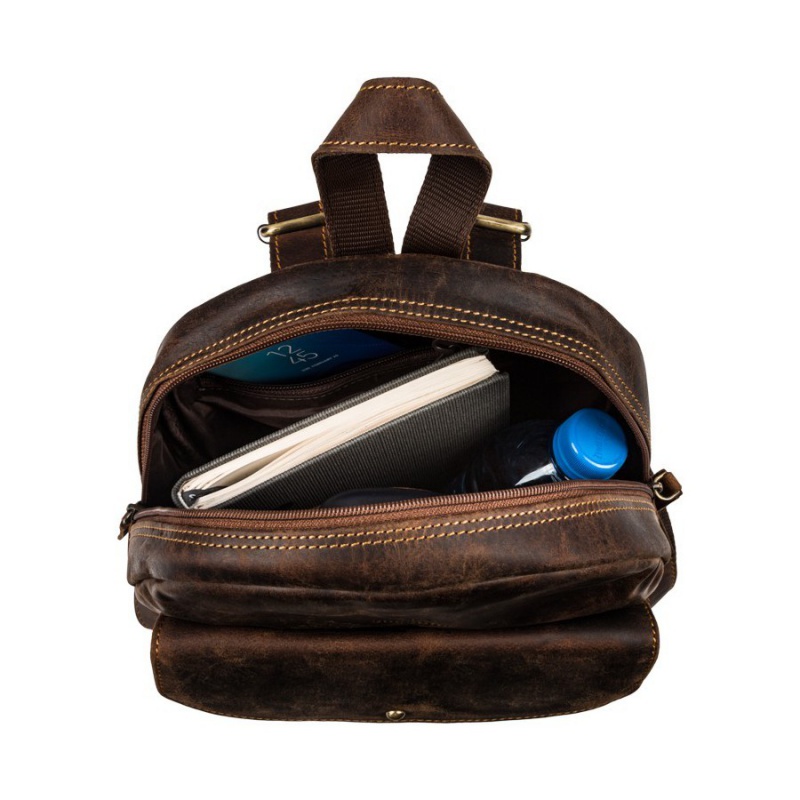 Kožený dámsky vintage batoh