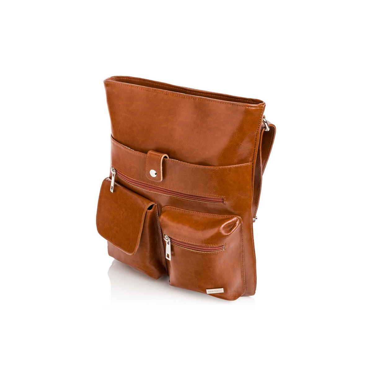 Dámska kožená koňaková crossbody kabelka Bria