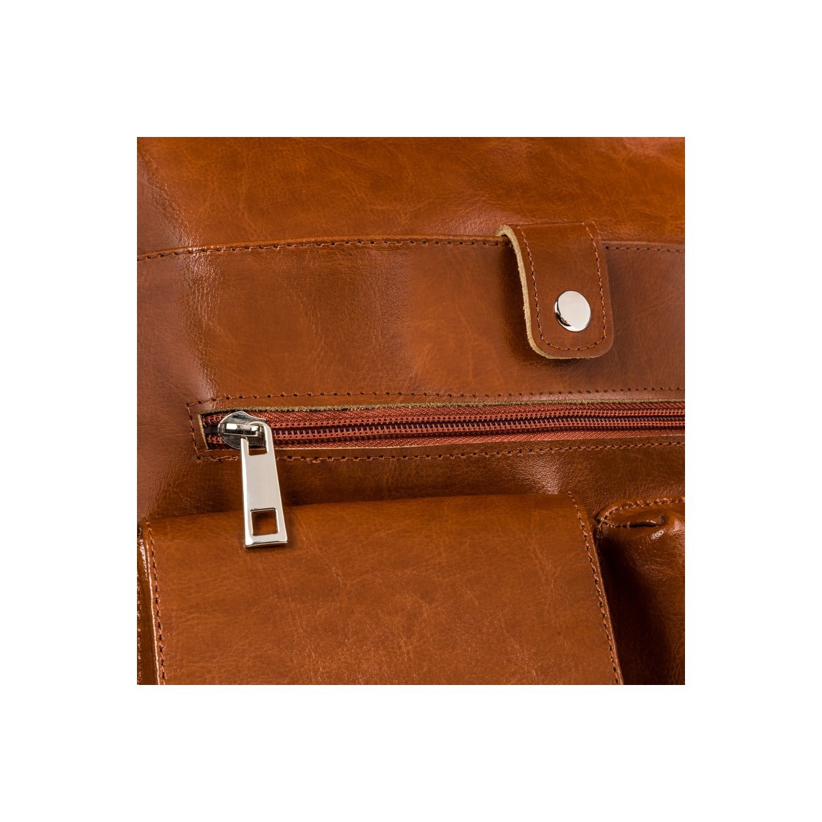 Dámska kožená koňaková crossbody kabelka Bria