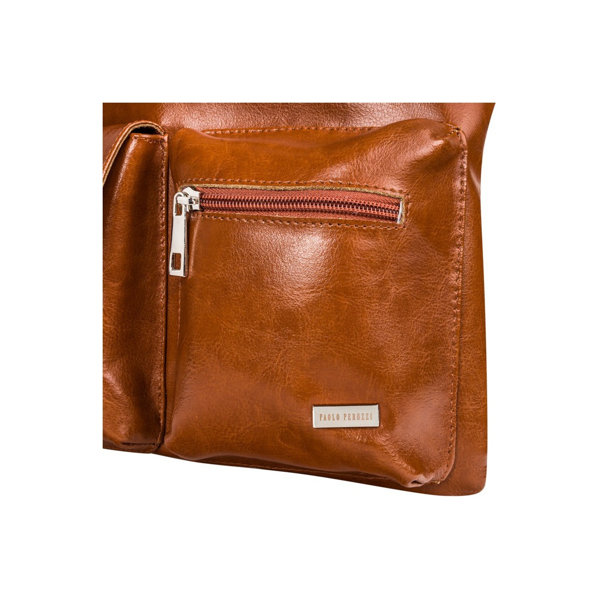 Dámska kožená koňaková crossbody kabelka Bria