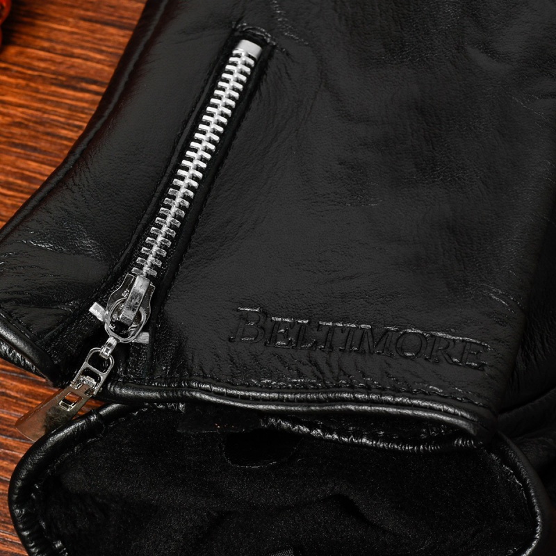 Čierne kožené dámske rukavice ALANIS