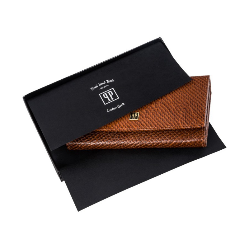 Hnedá kožená dámska peňaženka Paolo Peruzzi