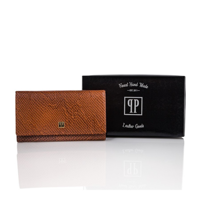 Hnedá kožená dámska peňaženka Paolo Peruzzi