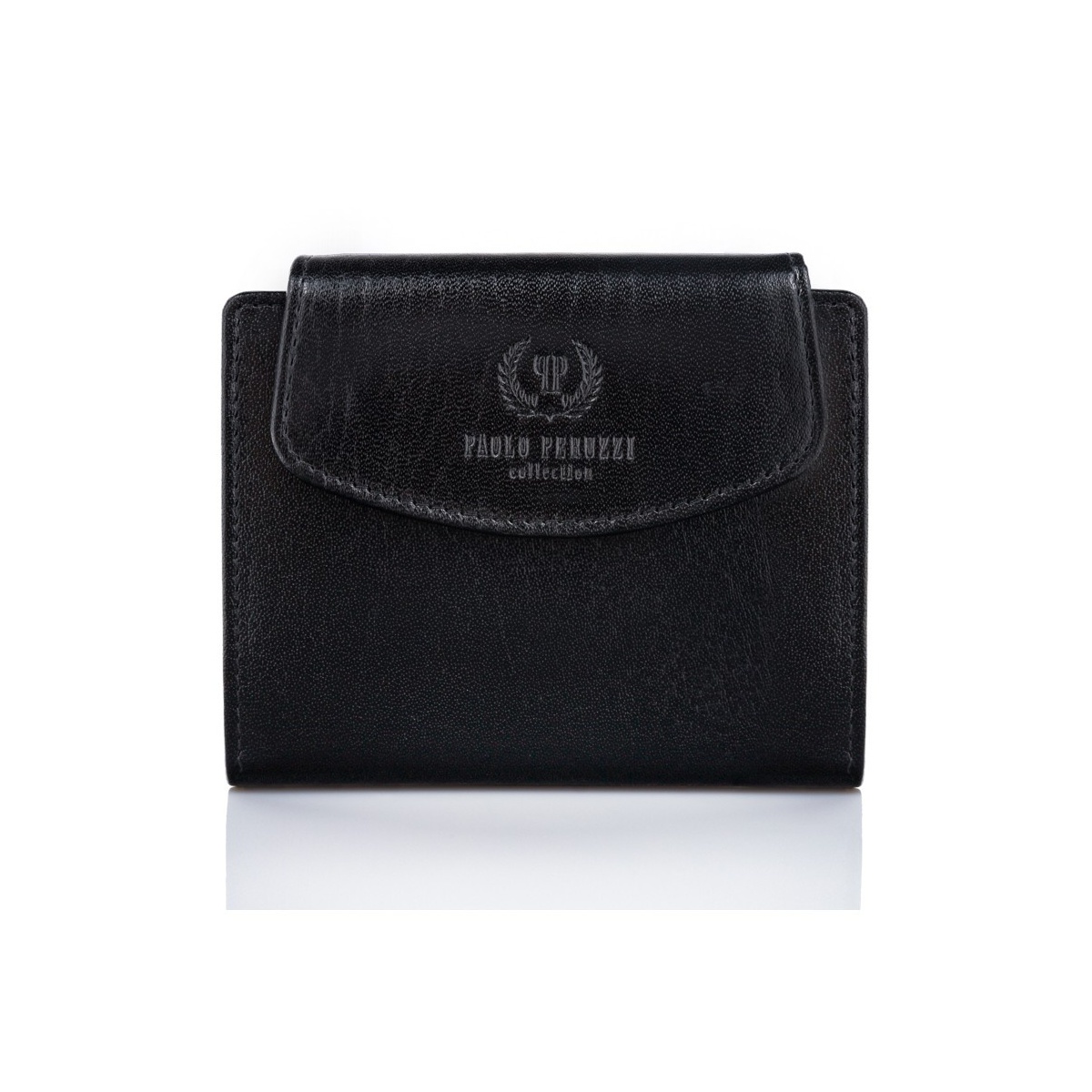 Dámska čierna kožená peňaženka Paolo Peruzzi