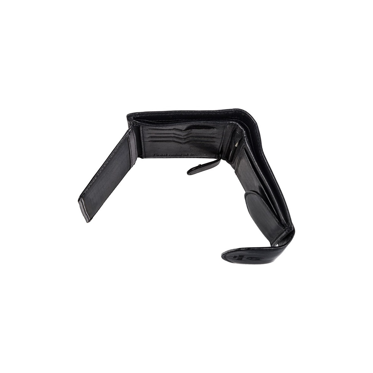 Dámska čierna kožená peňaženka Paolo Peruzzi