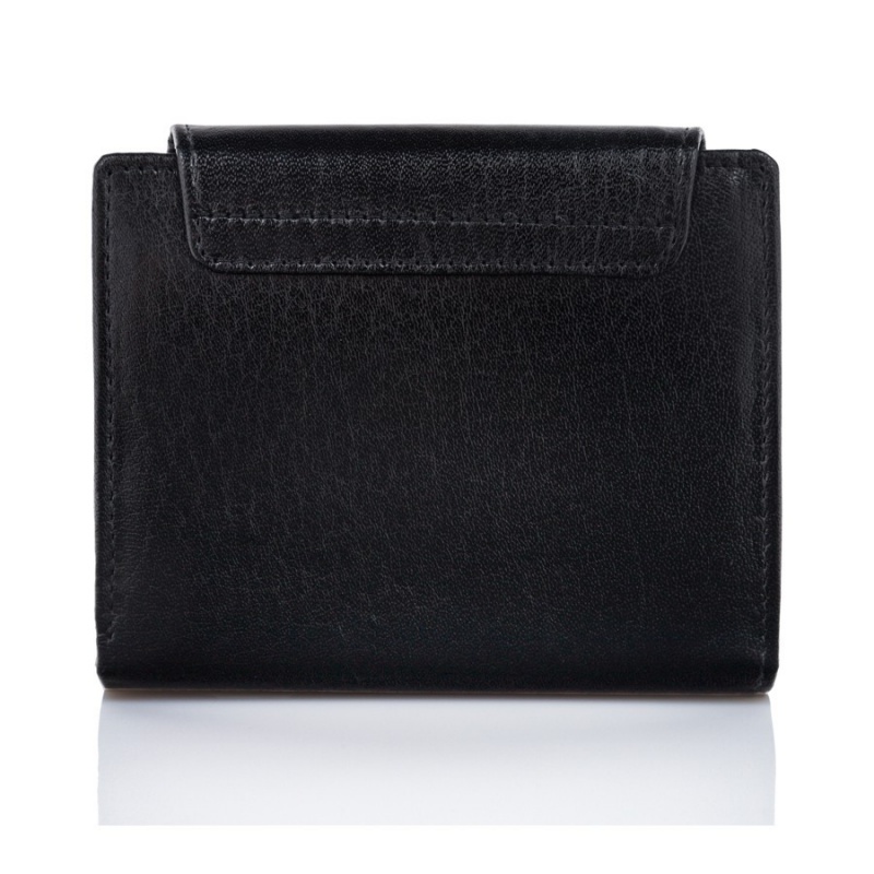 Dámska čierna kožená peňaženka Paolo Peruzzi