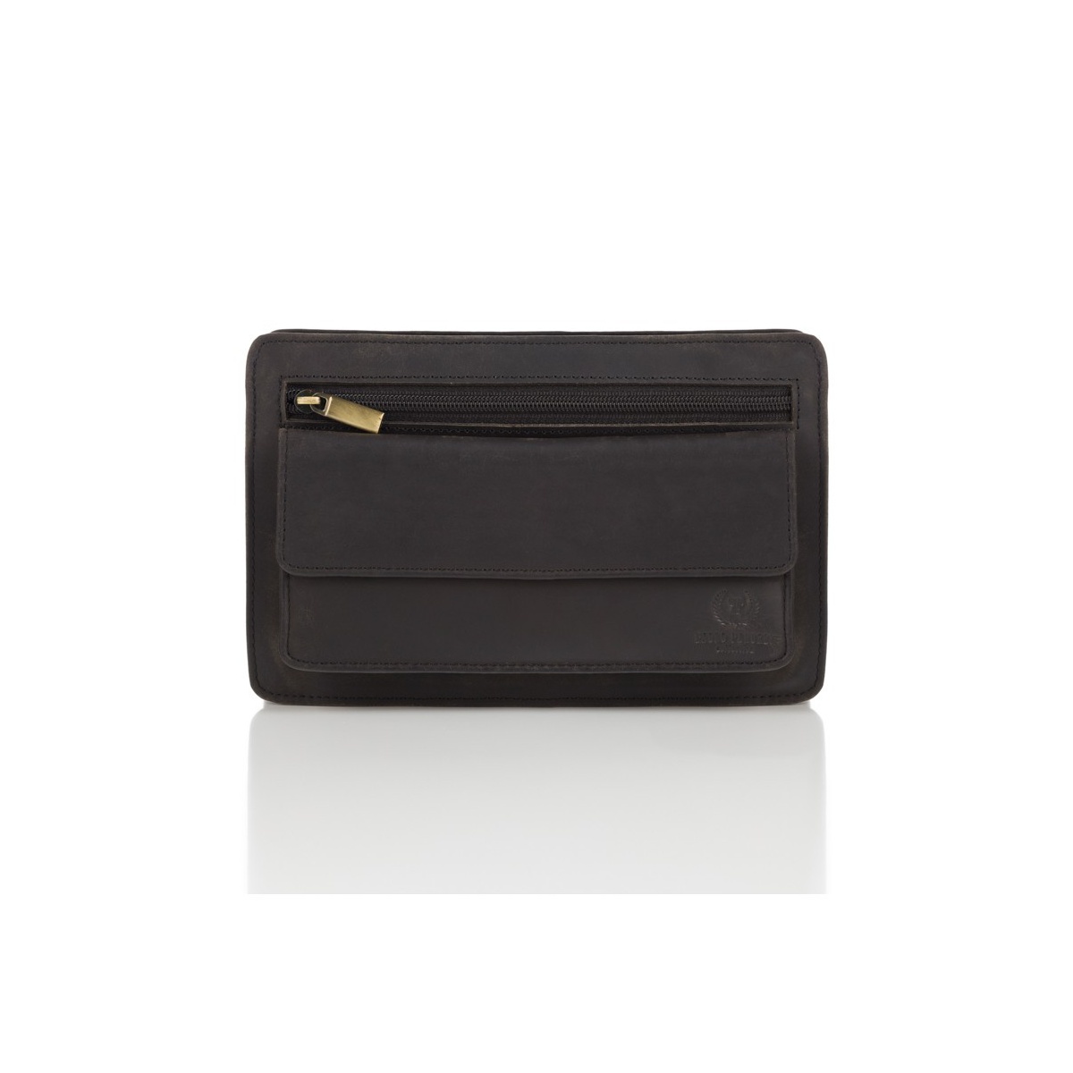 Čierna pánska kožená príručná taška ANDERS