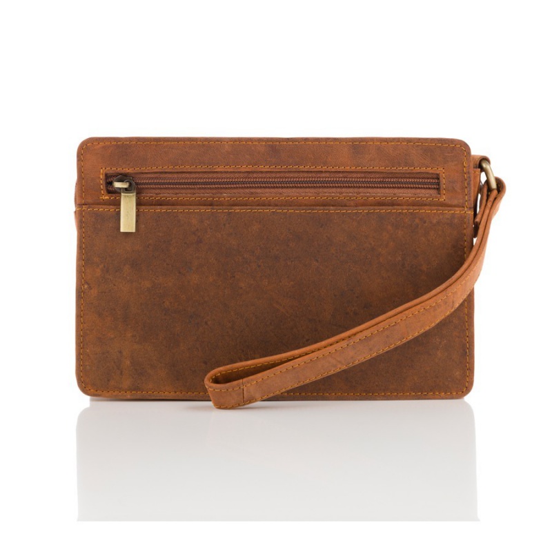 Hnedá pánska kožená príručná taška Peruzzi