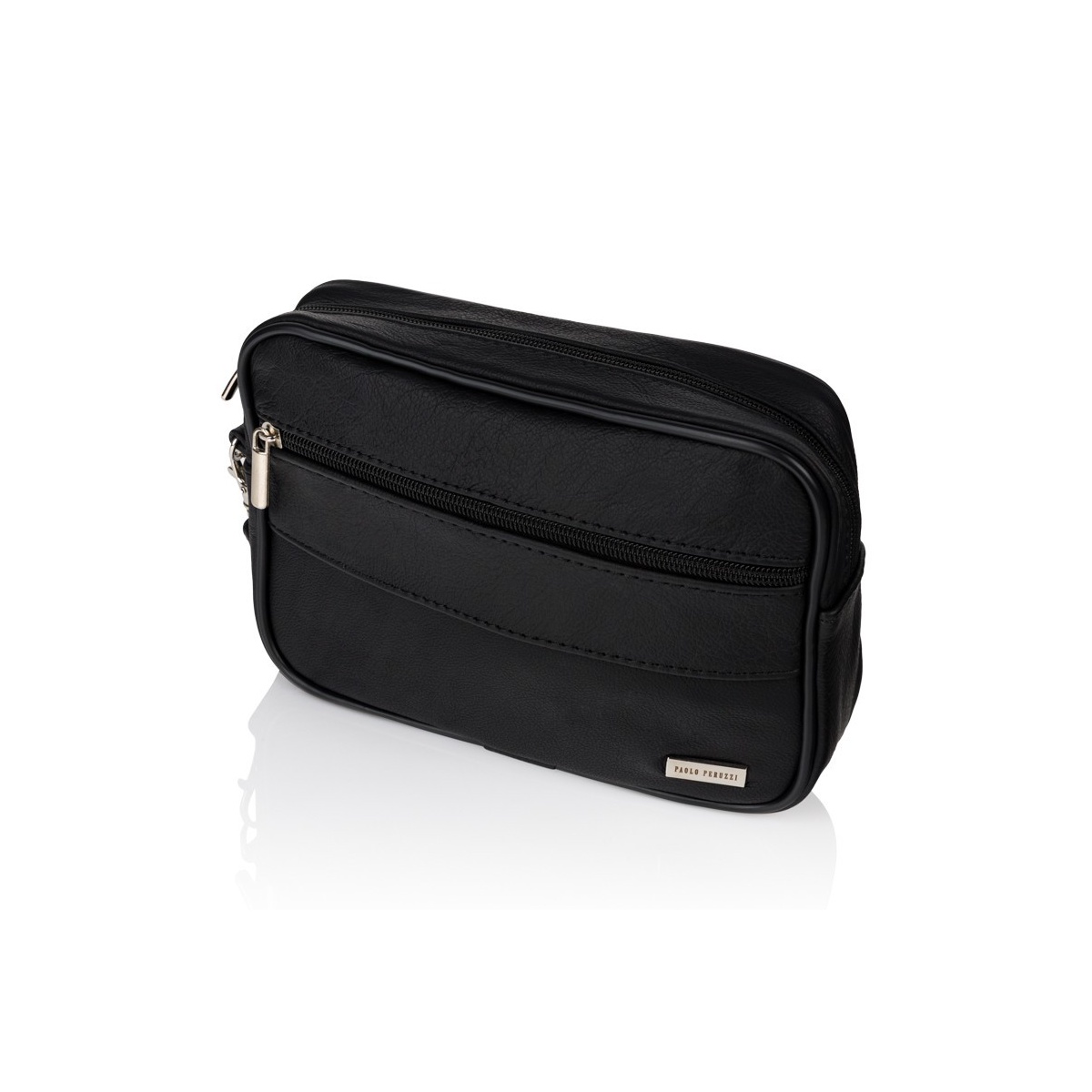 Pánska čierna kožená príručná taška BING