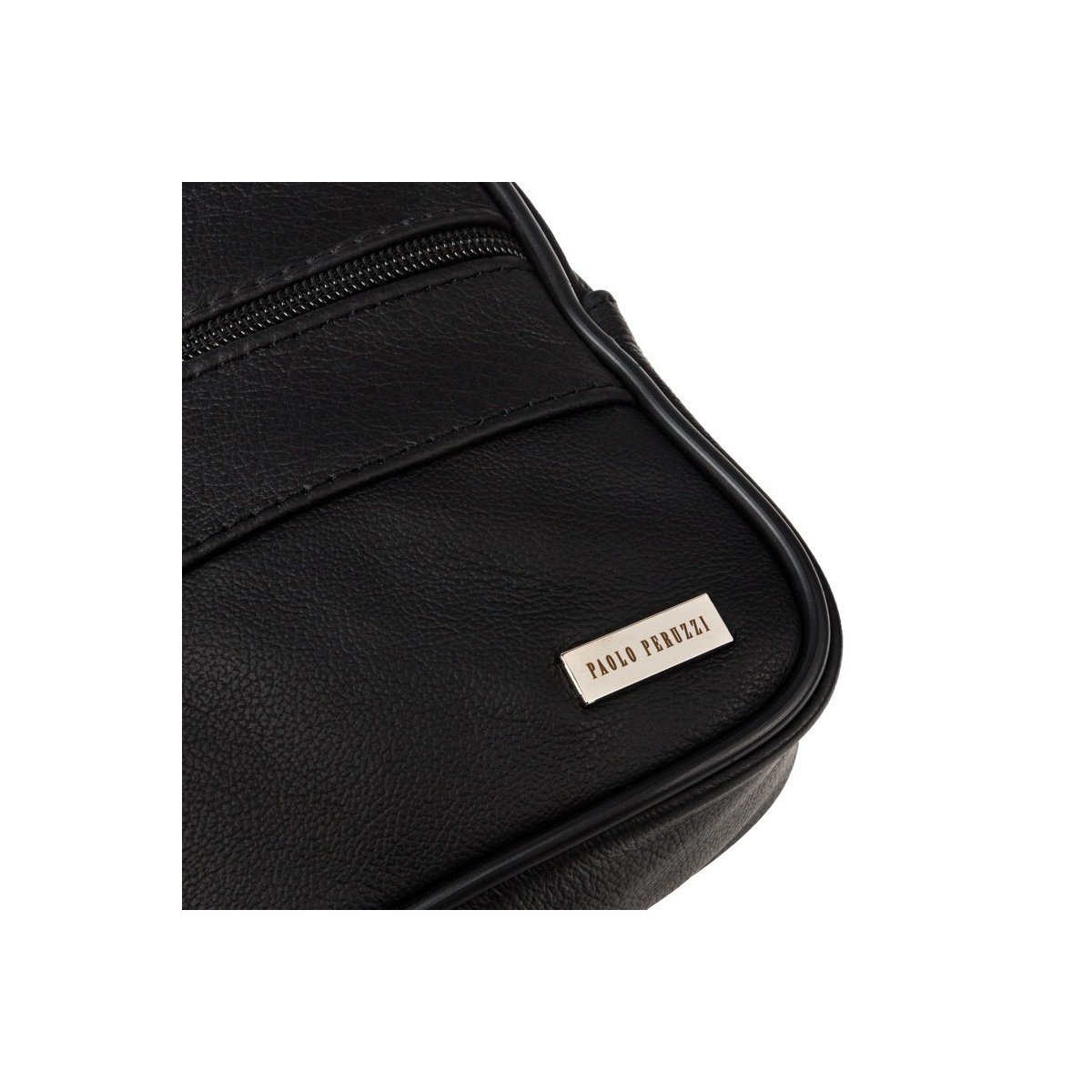 Pánska čierna kožená príručná taška BING