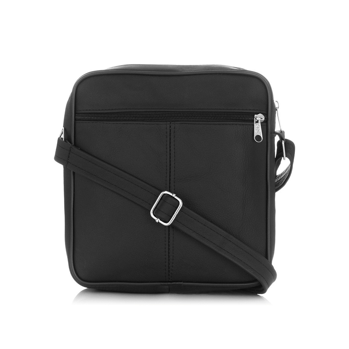 Kožená pánska čierna crossbody taška AMANTIUS