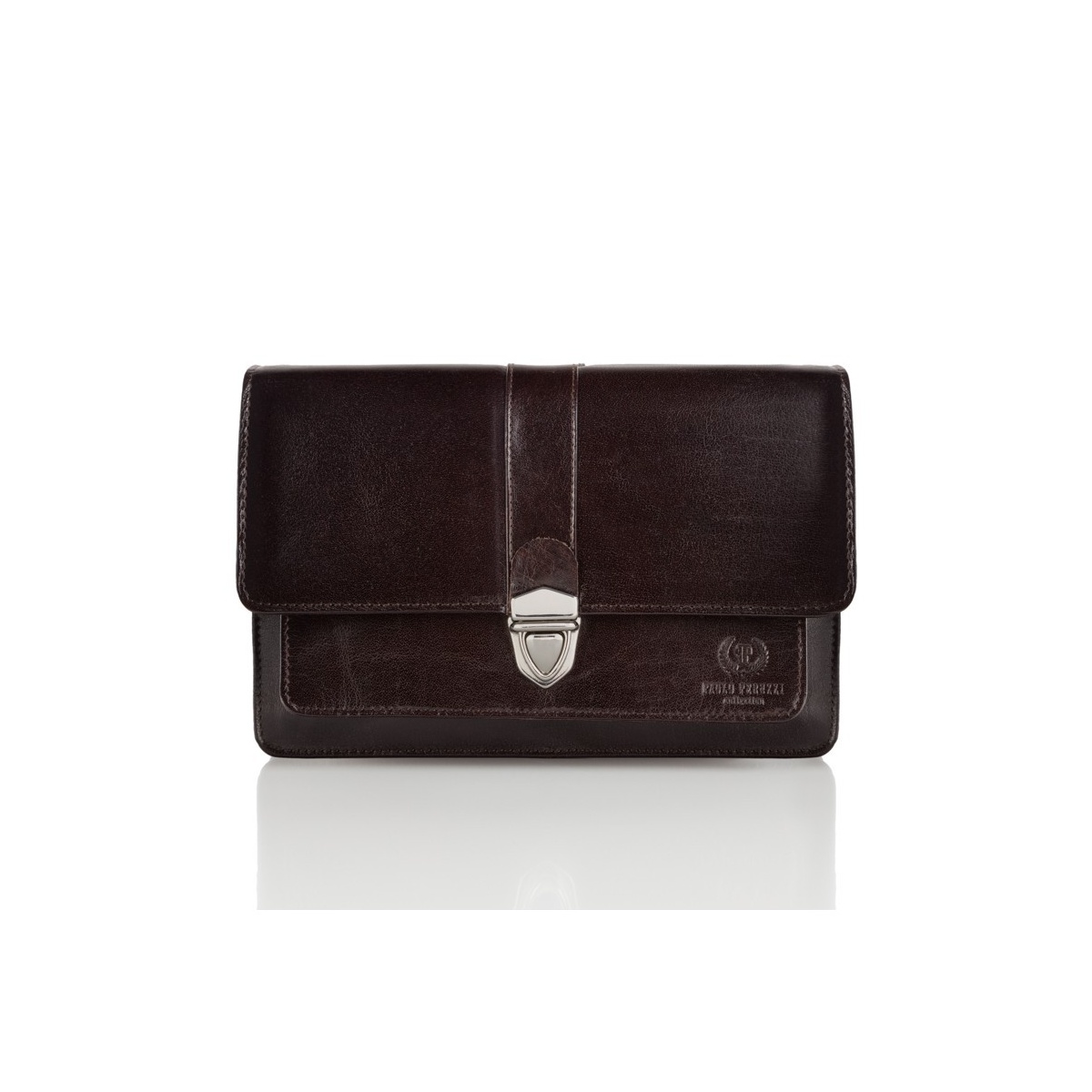 Hnedá pánska kožená príručná taška Peruzzi PRIME