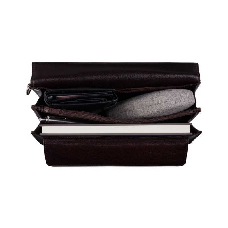 Hnedá pánska kožená príručná taška Peruzzi PRIME